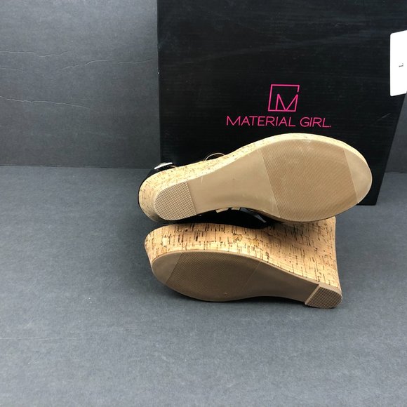 NWB Material Girl Women's Patent Leather Wedges - Picture 5 of 5